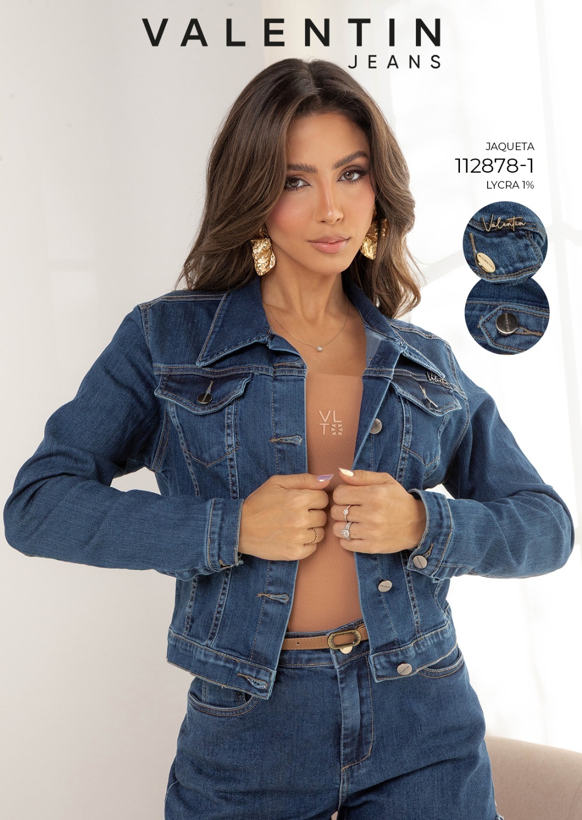 Camperita "Valentin Diamond" | Jaqueta Denim con Lycra