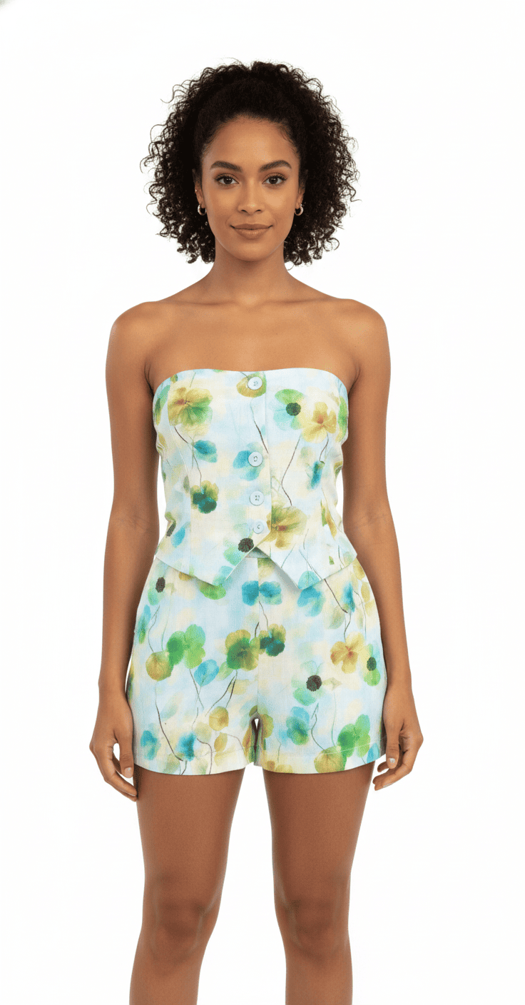 Enterizo "Spring Bloom" | Romper Floral Estilo Corset